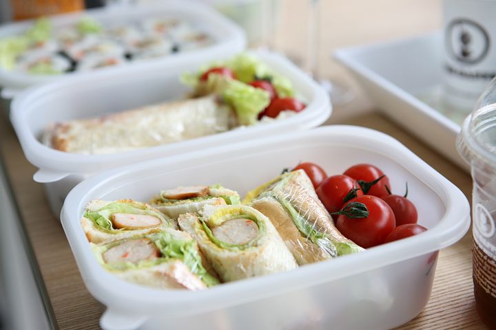 540ml Lunch Box Japanese Double-layer Round Mini Bento Box