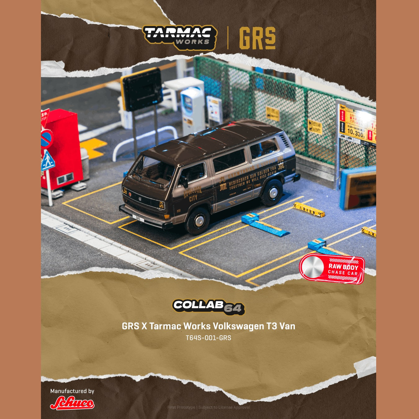 PREORDER Tarmac Works COLLAB64 1/64 GRS X Tarmac Works Volkswagen T3 Van T64S-001-GRS (Approx. Release Date : JULY 2026 subject to manufacturer's final decision)