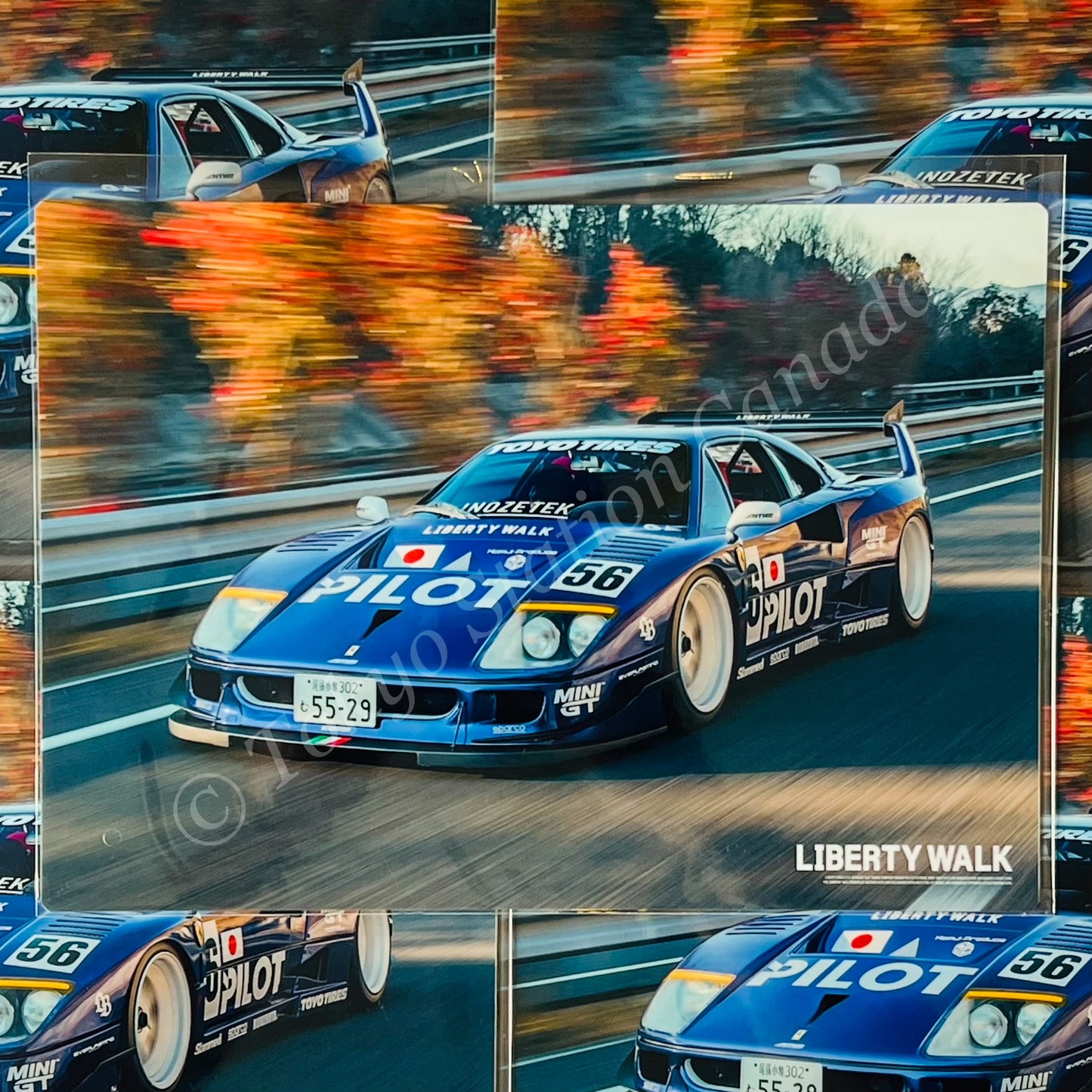 LIBERTY WALK JAPAN Plastic Sheet LB-WORKS F40 BLUE (SI148)