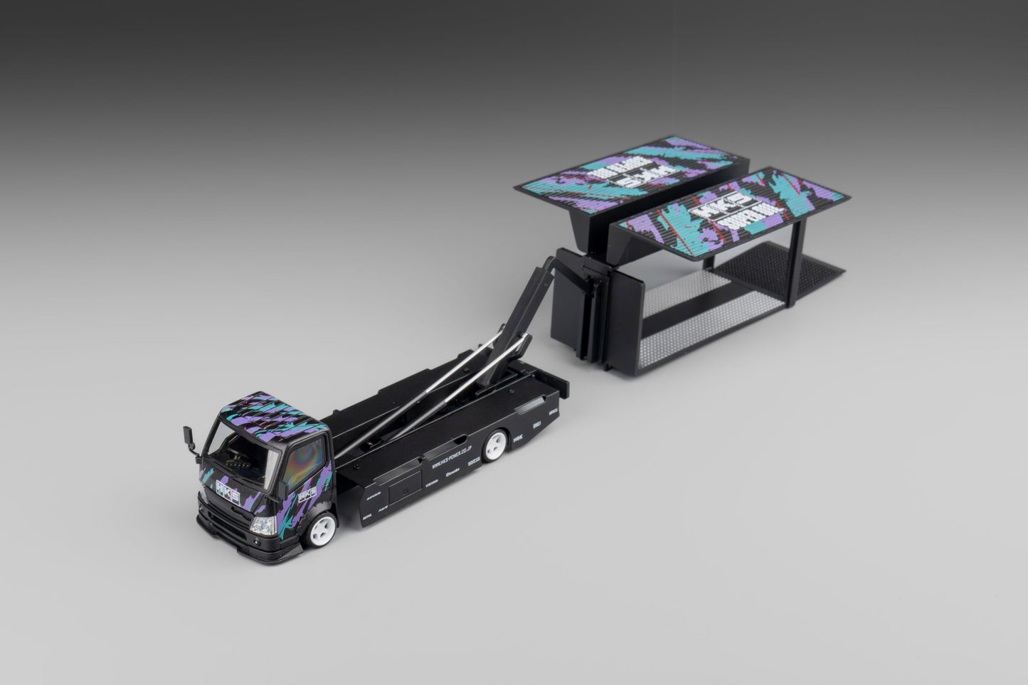 Micro Turbo 1/64 Custom Box Truck - HKS