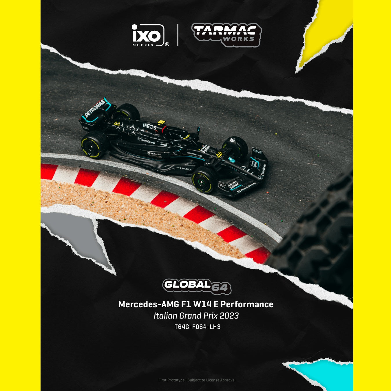 PREORDER TARMAC GLOBAL64 1/64 Mercedes-AMG F1 W14 E Performance Italian Grand Prix 2023 Lewis Hamilton T64G-F064-LH3 (Approx. Release Date : MAY 2026 subject to manufacturer's final decision)