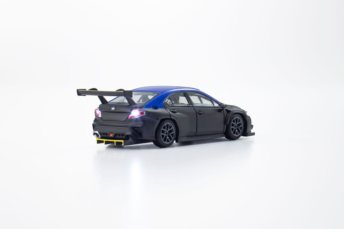 KYOSHO 1/64 SUBARU WRX STI NBR 2023 TEST CAR with LED and MOTN LED BASE SYSTEM