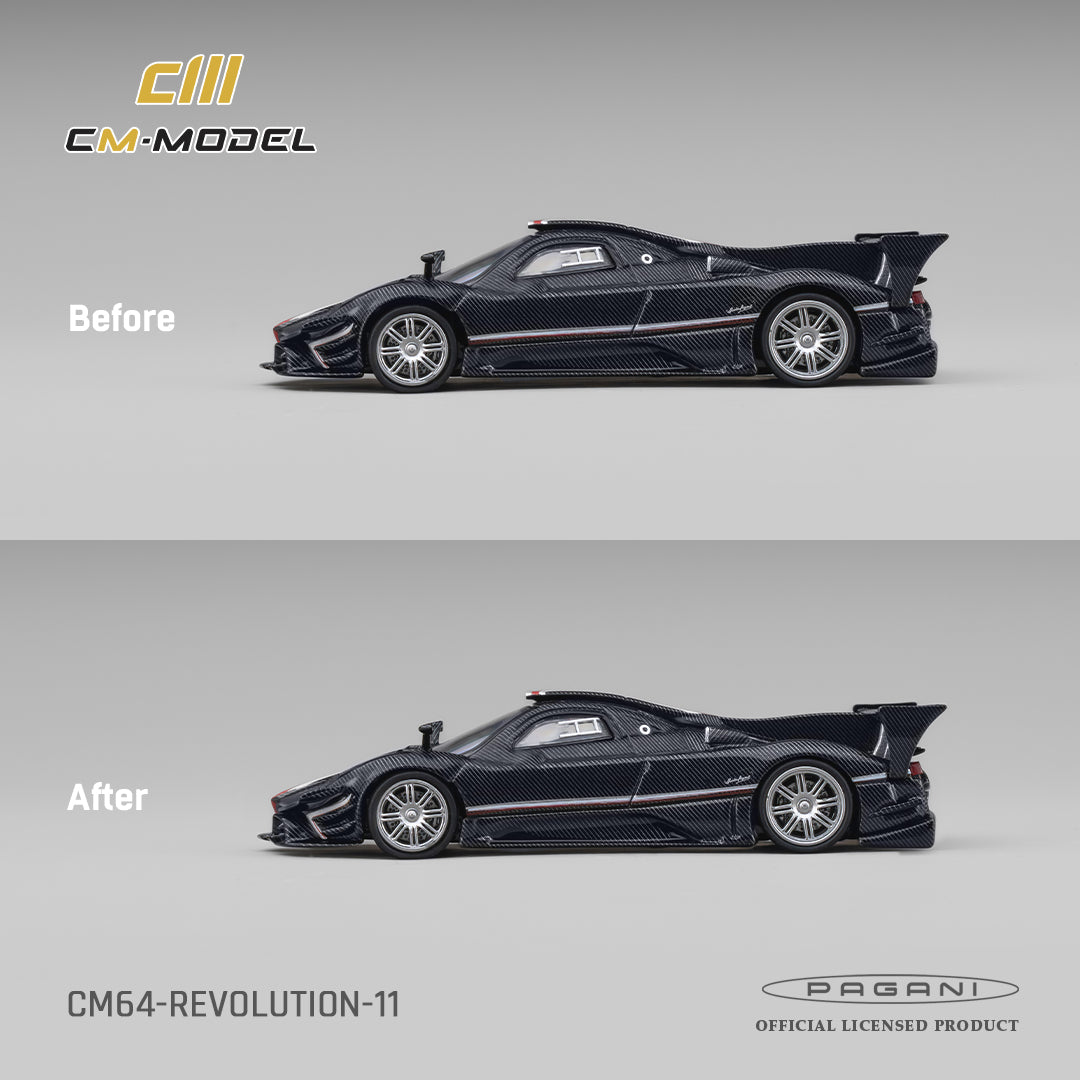 PREORDER CM MODEL 1/64 Pagani Zonda Revlucion Navy Carbon Fiber CM64-REVOLUTION-11 (Approx. Release Date : Q4 2026 subject to manufacturer's final decision)