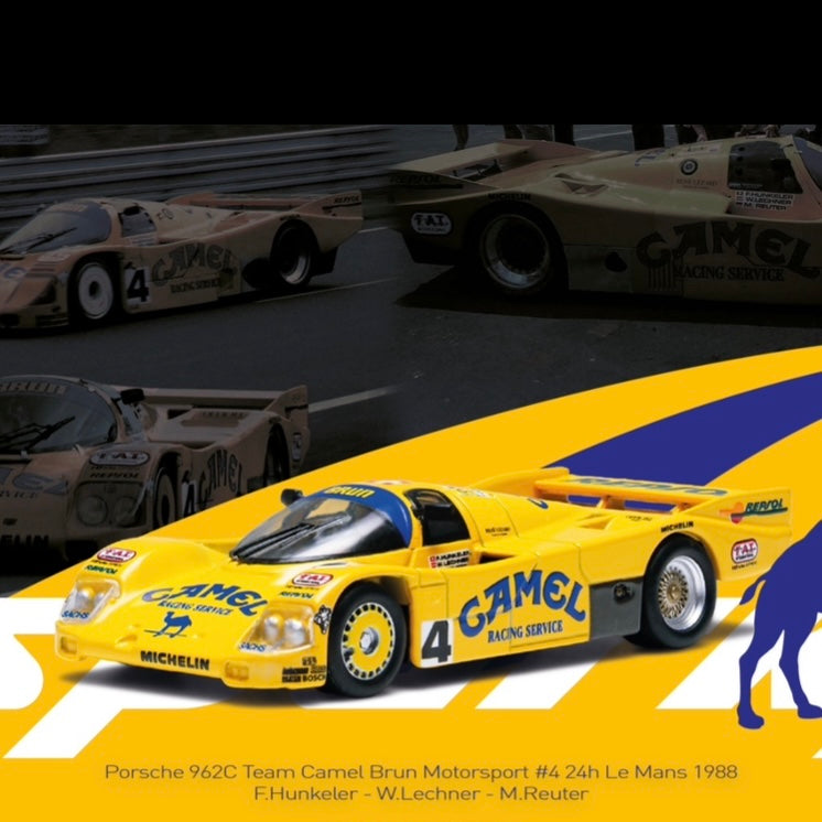 SPARKY x TINY 1/64 Porsche - 962C Team Camel Brun Motorsport #4 24h Le Mans 1988 F.Hunkeler - W.Lechner - M.Reuter YO64013