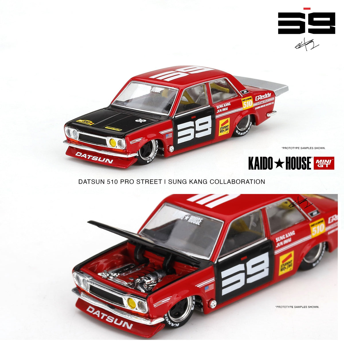 KAIDO★HOUSE DATSUN 510 STREET RACING V3 Kaido House + Mini GT 1:64 Datsun 510 Pro Street BRE510 V3
