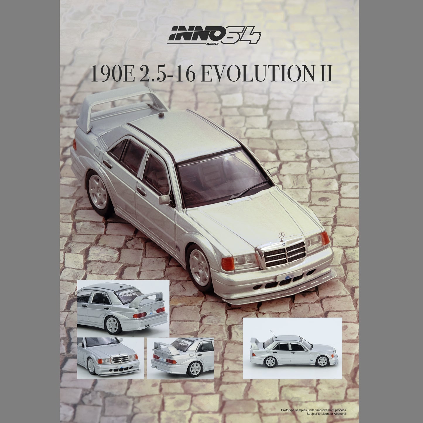 INNO64 1/64 MERCEDES BENZ 190E Silver IN64-190E-SIL