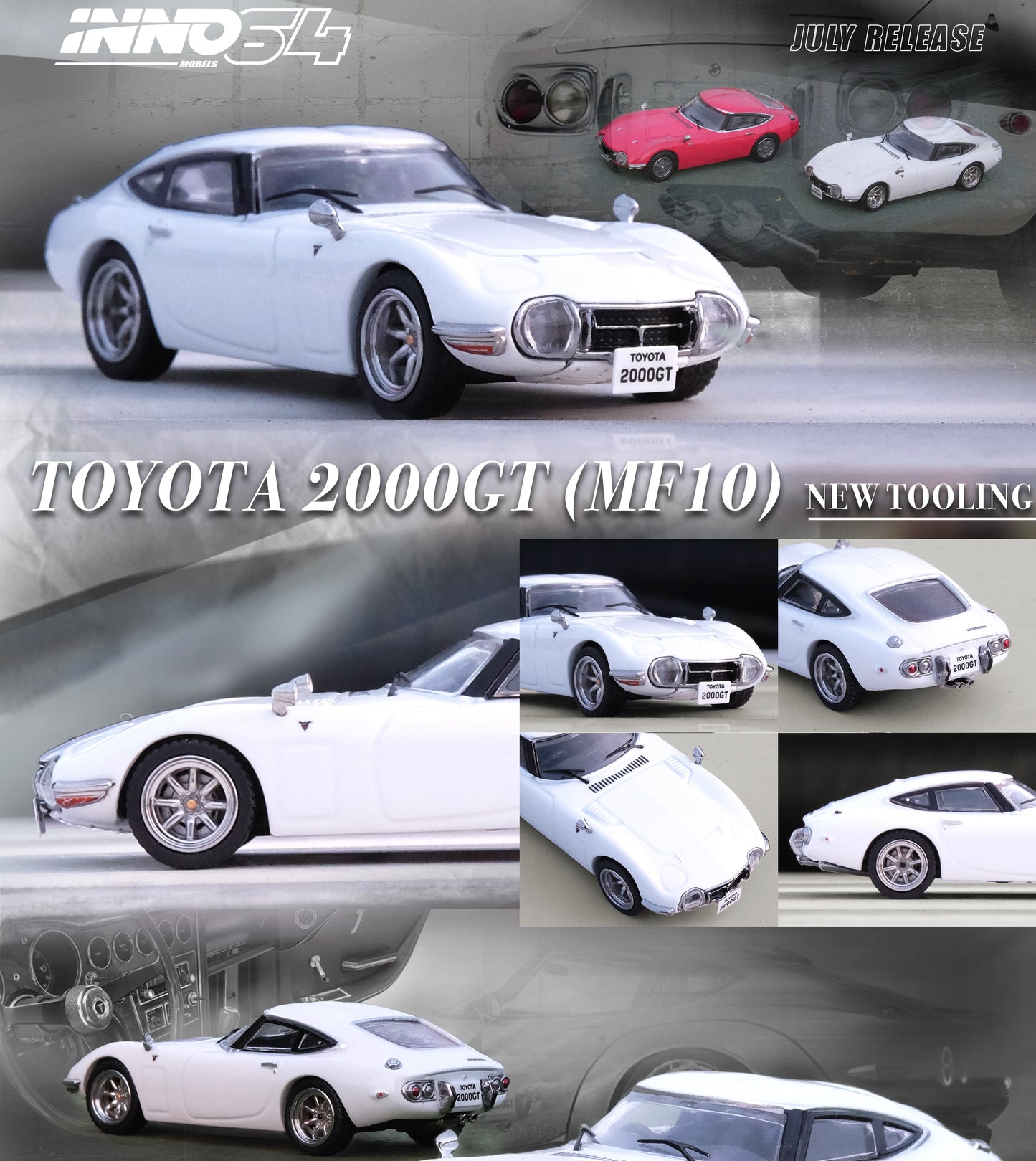 INNO64 1/64 TOYOTA 2000GT Pagasus White IN64-2000GT-WHI
