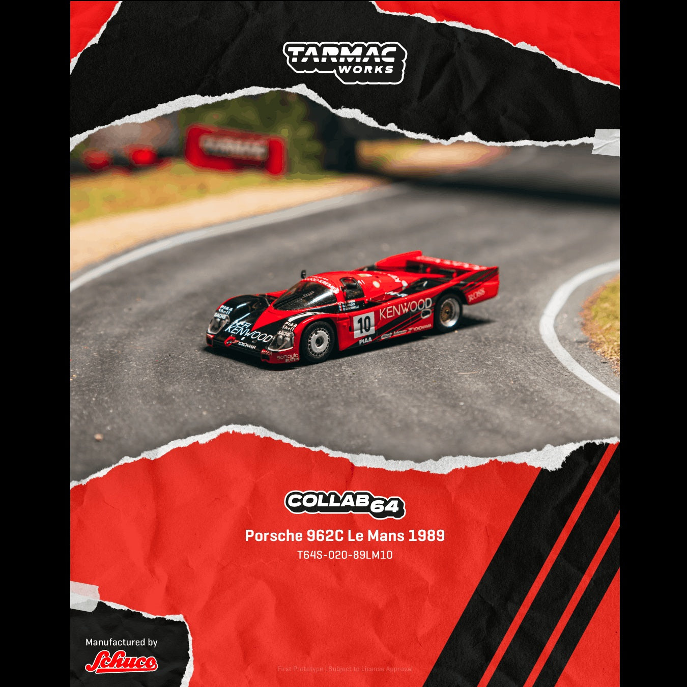 PREORDER Tarmac Works COLLAB64 1/64 Porsche 962C Le Mans 1989 #10 T64S-020-89LM10 (Approx. Release Date : AUGUST 2026 subject to manufacturer's final decision)
