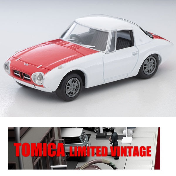 TOMYTEC TLV 1/64 Toyota Sports 800 Custom color specification (white/red) 1965 LV-215a