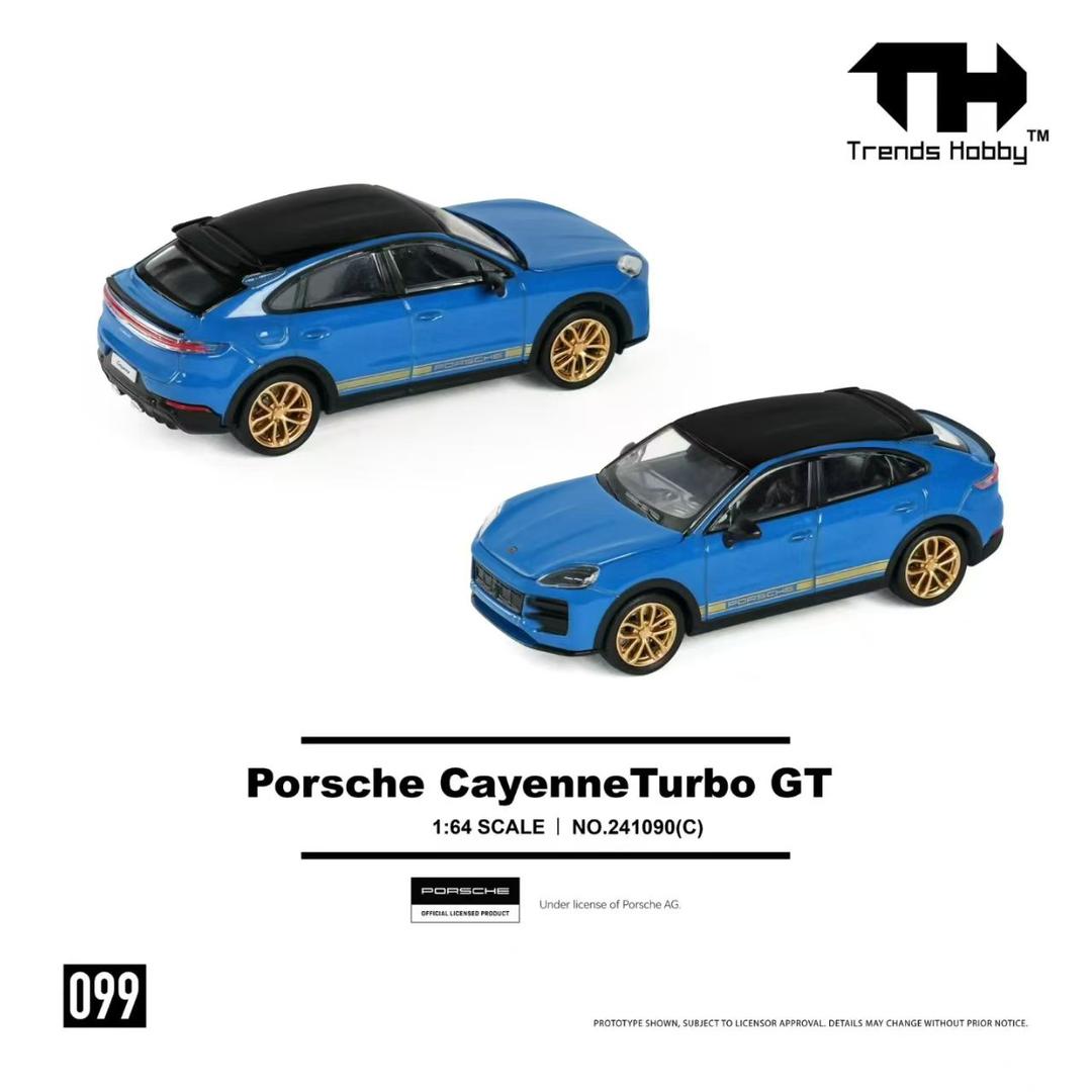 Trends Hobby 1/64 Porsche Cayenne Turbo GT Blue 241090C