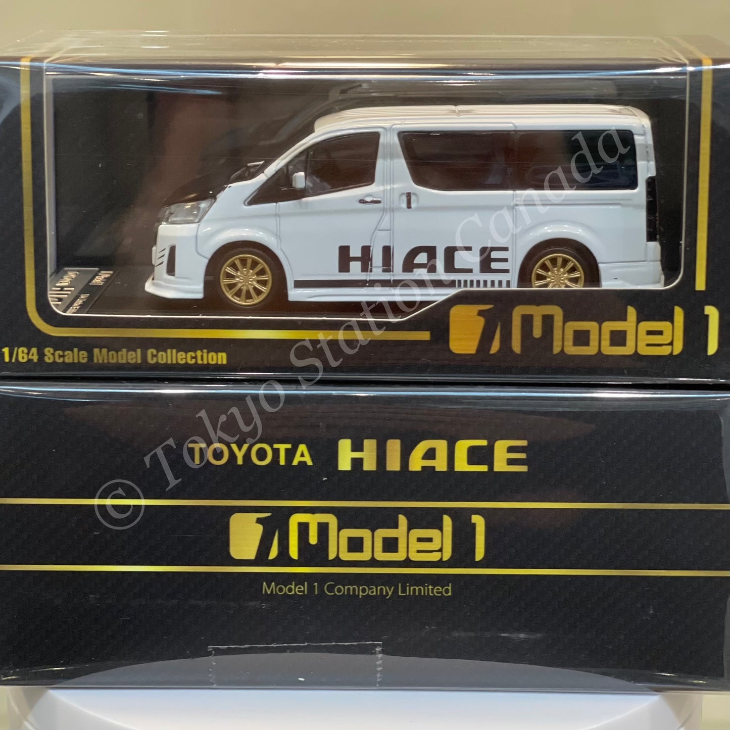 Model 1 1/64 Toyota Hiace 300 Custom version WHITE C33125