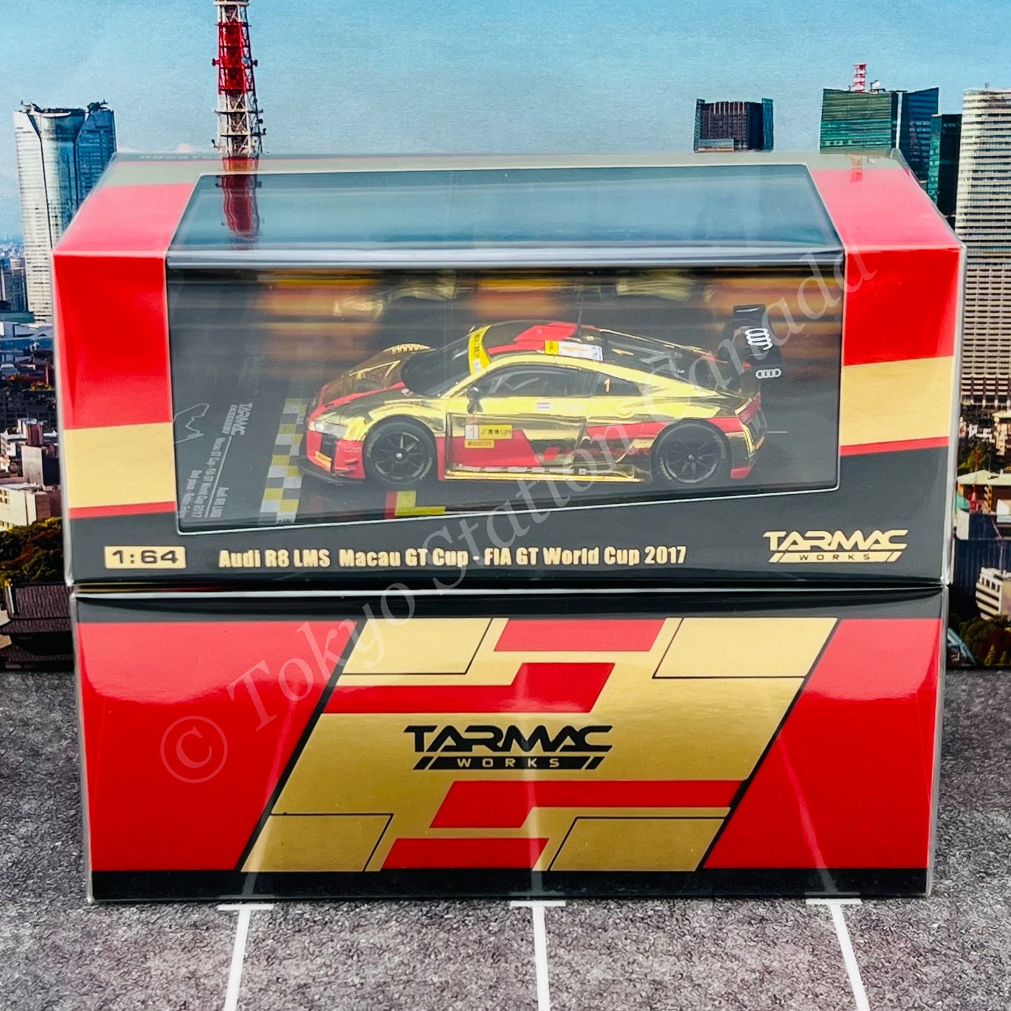 Tarmac Works 1/64 Audi R8 LMS Macau GT Cup - FIA GT World Cup 2017Robin Frijns T64-007-MGP17RF