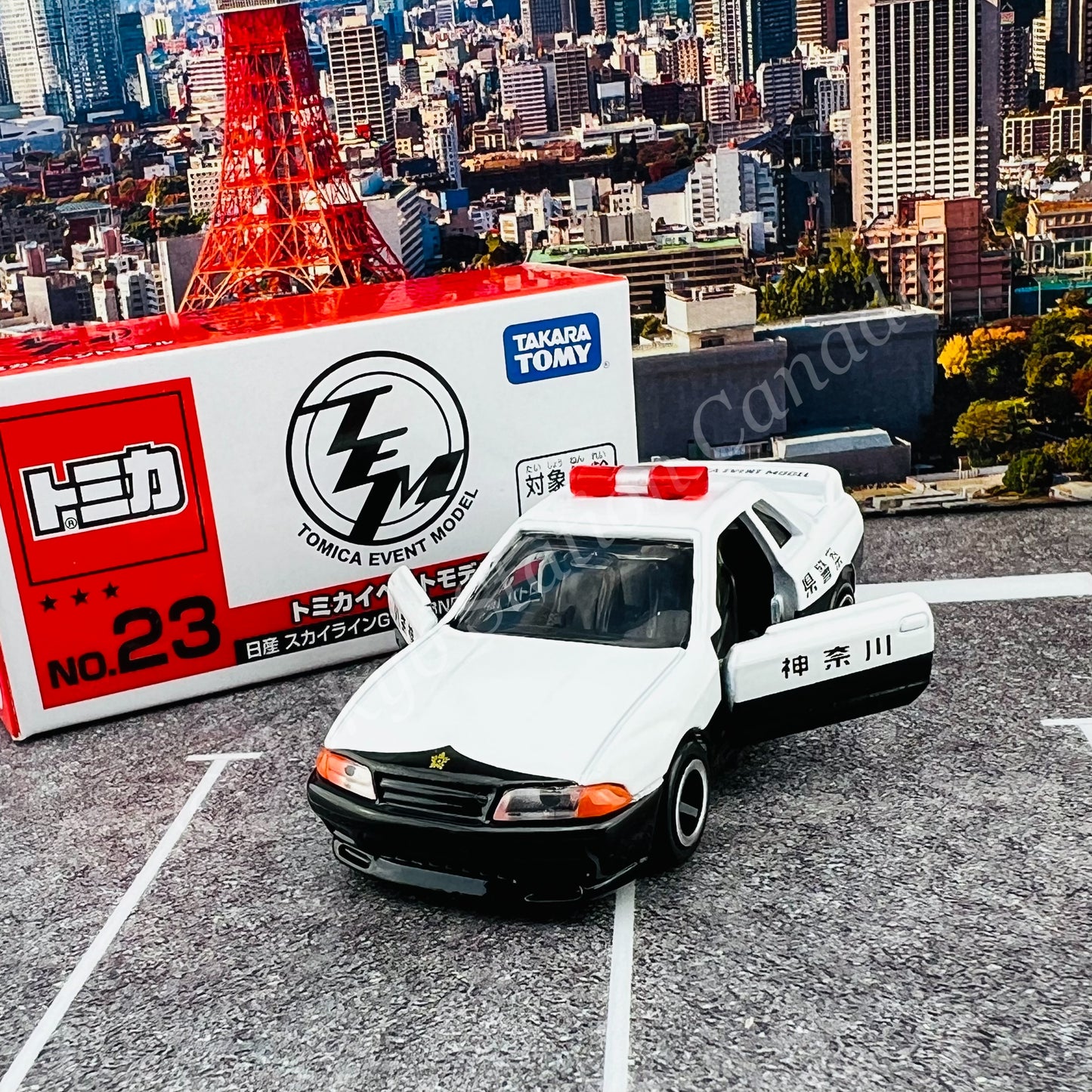 TOMICA EVENT MODEL NO.23 Nissan Skyline GT-R (BNR32) Patrol Car Specification