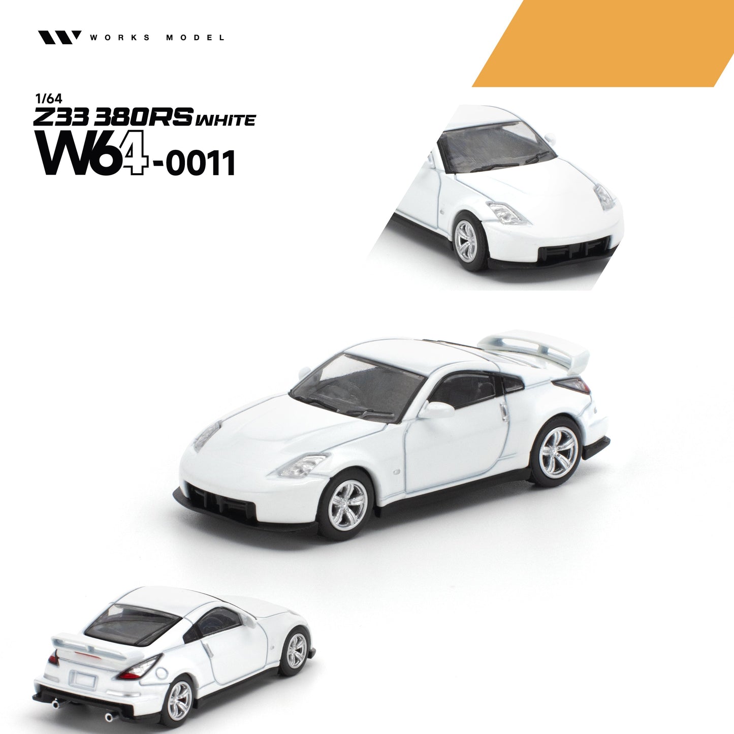 PREORDER WORKS 1/64 Z33 380RS WHITE W640011 (Approx. Release Date: Q1 2027 and subject to the manufacturer's final decision)