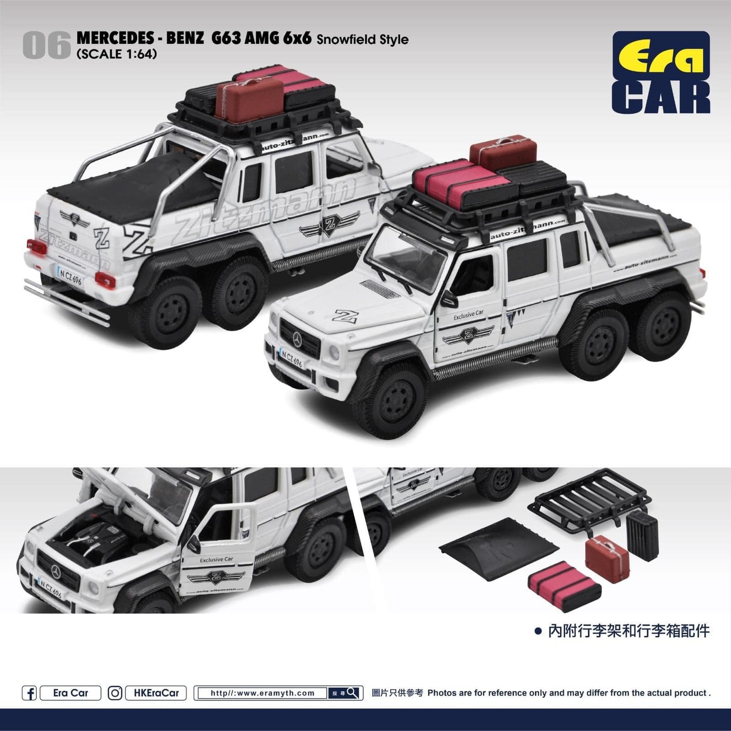 ERA CAR 1/64 Mercedes-Benz G63 AMG 6X6 Snowfield Style MB226X60601