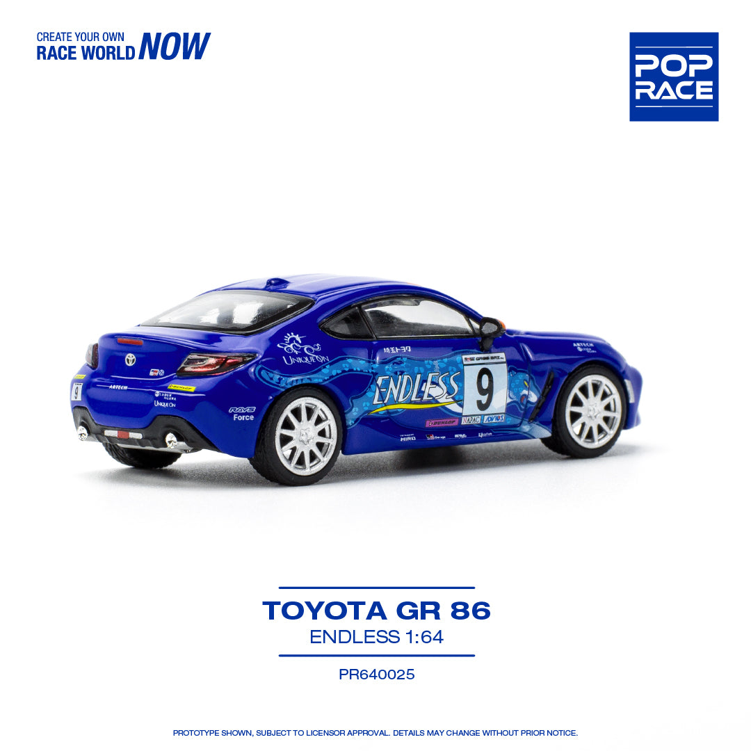 PREORDER POPRACE 1/64 Toyota GR86 - Endless PR640025 (Approx. Release Date:  Q4 2023 and subject to the manufacturer's final decision)