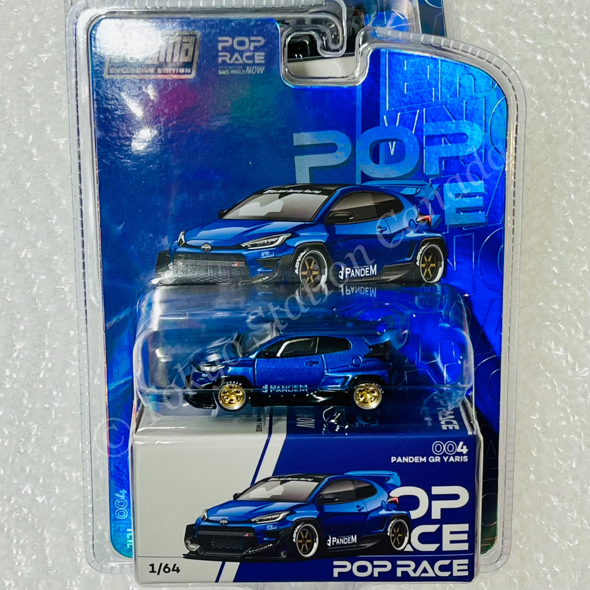 CHASE CAR* POPRACE 1/64 PANDEM GR YARIS Blue PRE004 (enigma