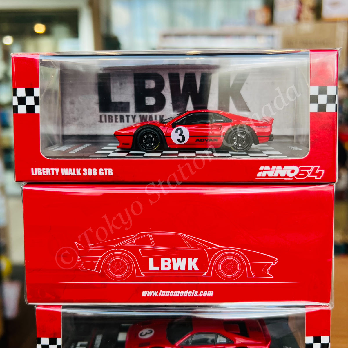 INNO64 1/64 LIBERTY WALK 308 GTB Red IN64-LBWK308-RED