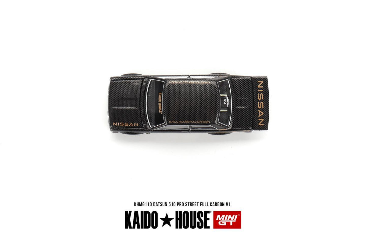 PREORDER MINI GT x Kaido House 1/64 Datsun 510 Pro Street Full Carbon V1  KHMG110 (Approx. Release Date : Q2 2024 subject to manufacturer's final 