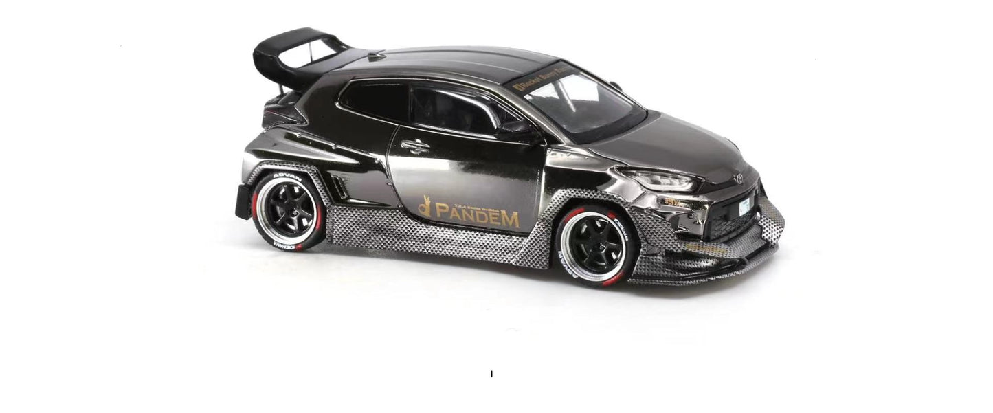 POPRACE 1/64 PANDEM GR YARIS Black Chrome IMXPO2023 Exclusive Edition PR640055