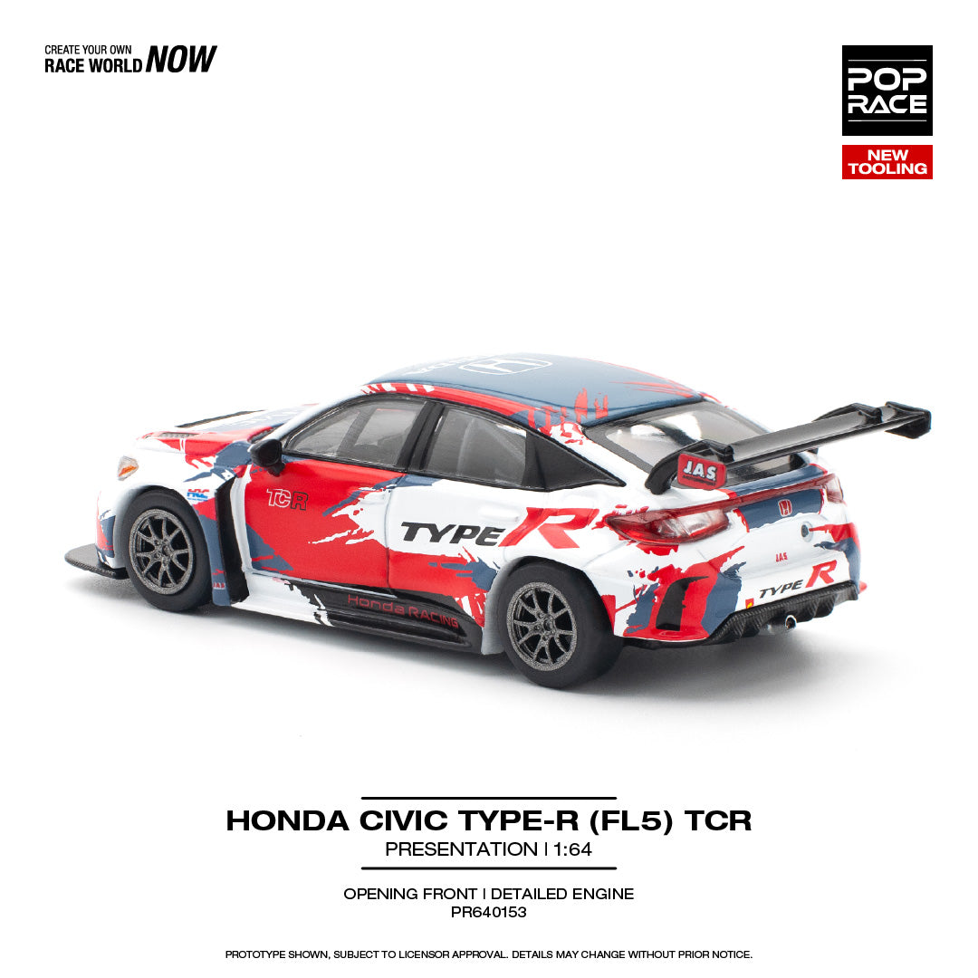POPRACE 1/64 HONDA CIVIC TYPE-R (FL5) TCR PRESENTATION PR640153