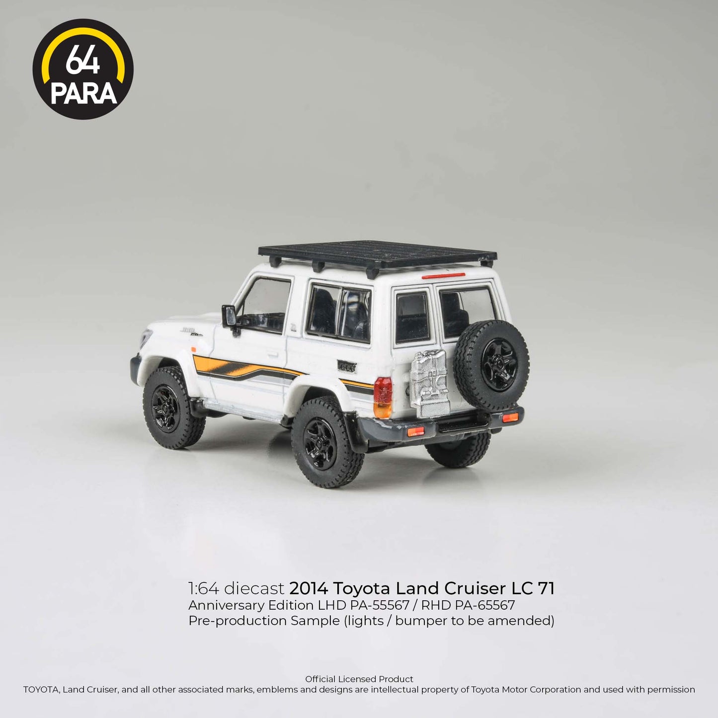 PARA64 1/64 2023 Toyota Land Cruiser LC71 White Anniversary Ed PA-55567