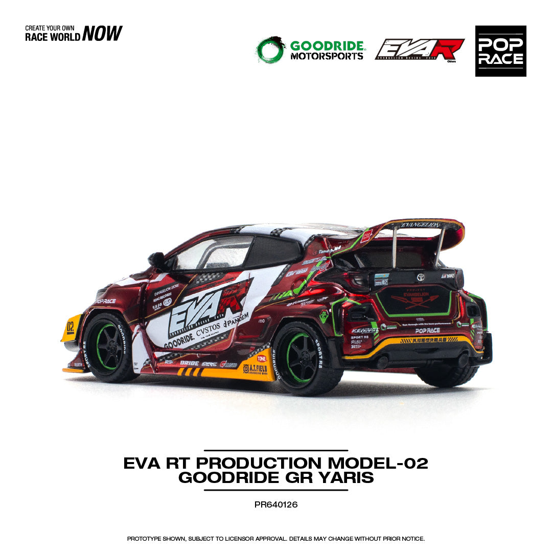 POPRACE 1/64 EVA RT PRODUCTION MODEL-02 GOODRIDE GR YARIS PR640126