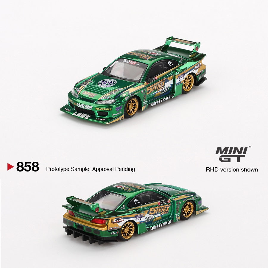 Mini gt s15 LBWK ミニカー MINI GT 1/64 Nissan LB-Super Silhouette S15 SILVIA LBWK 2024