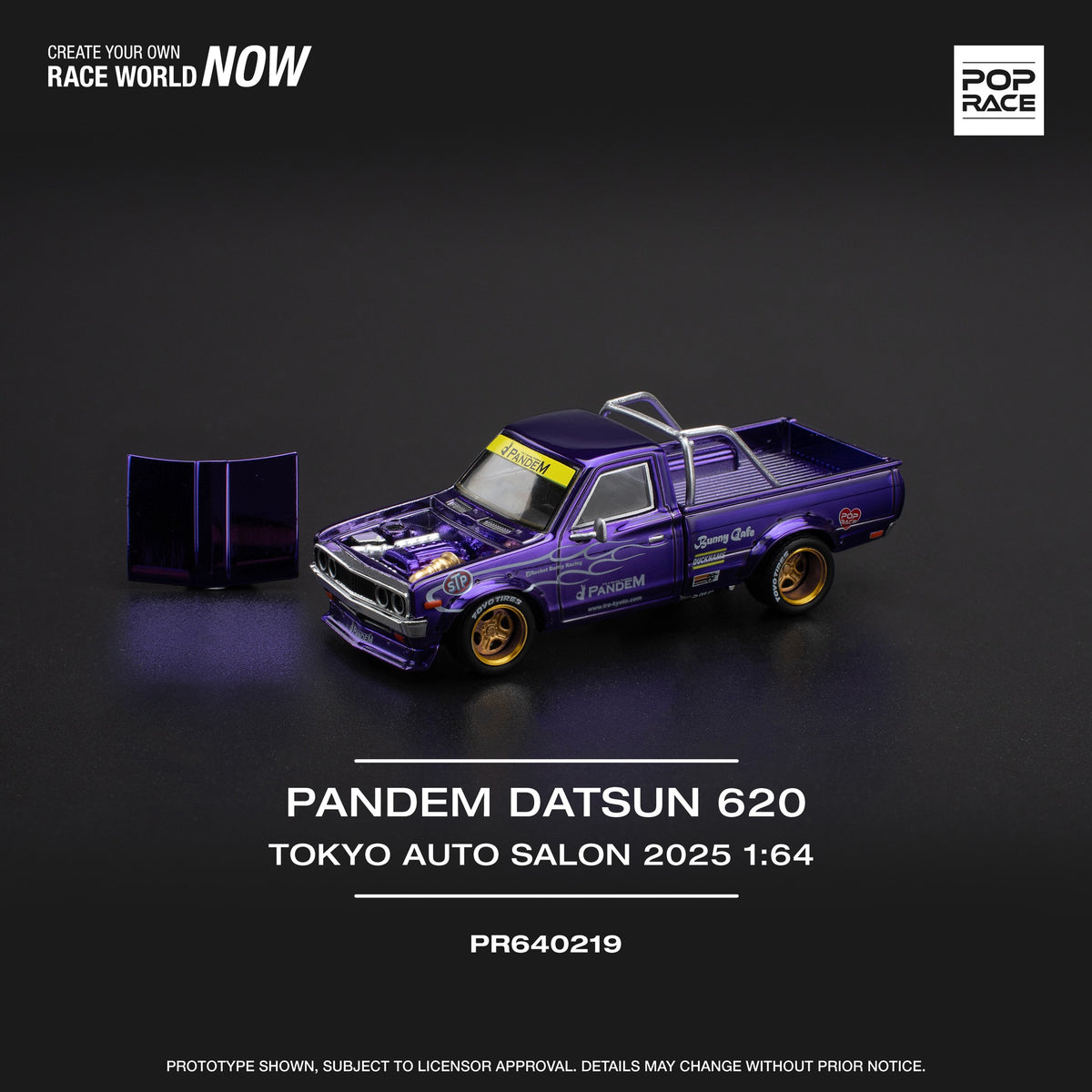 PANDEM 東京オートサロン2025 DATSUN 620 2台セット POPRACE 1/64 Pandem Datsun 620 TOKYO AUTO SALON 2025