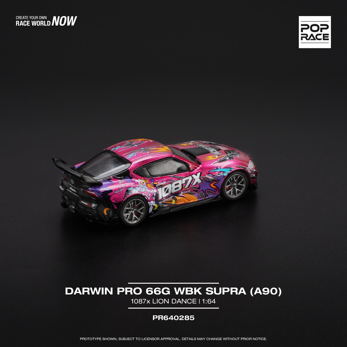 POPRACE 1/64 DARWIN PRO 66G WBK SUPRA (A90) - 1087X LION DANCE PR640285