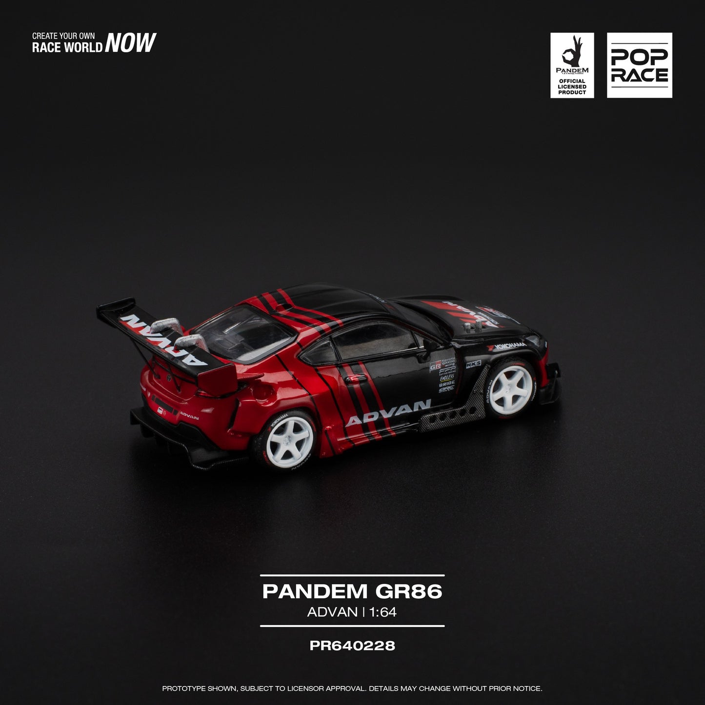 POPRACE 1/64 PANDEM GR86 - ADVAN PR640228