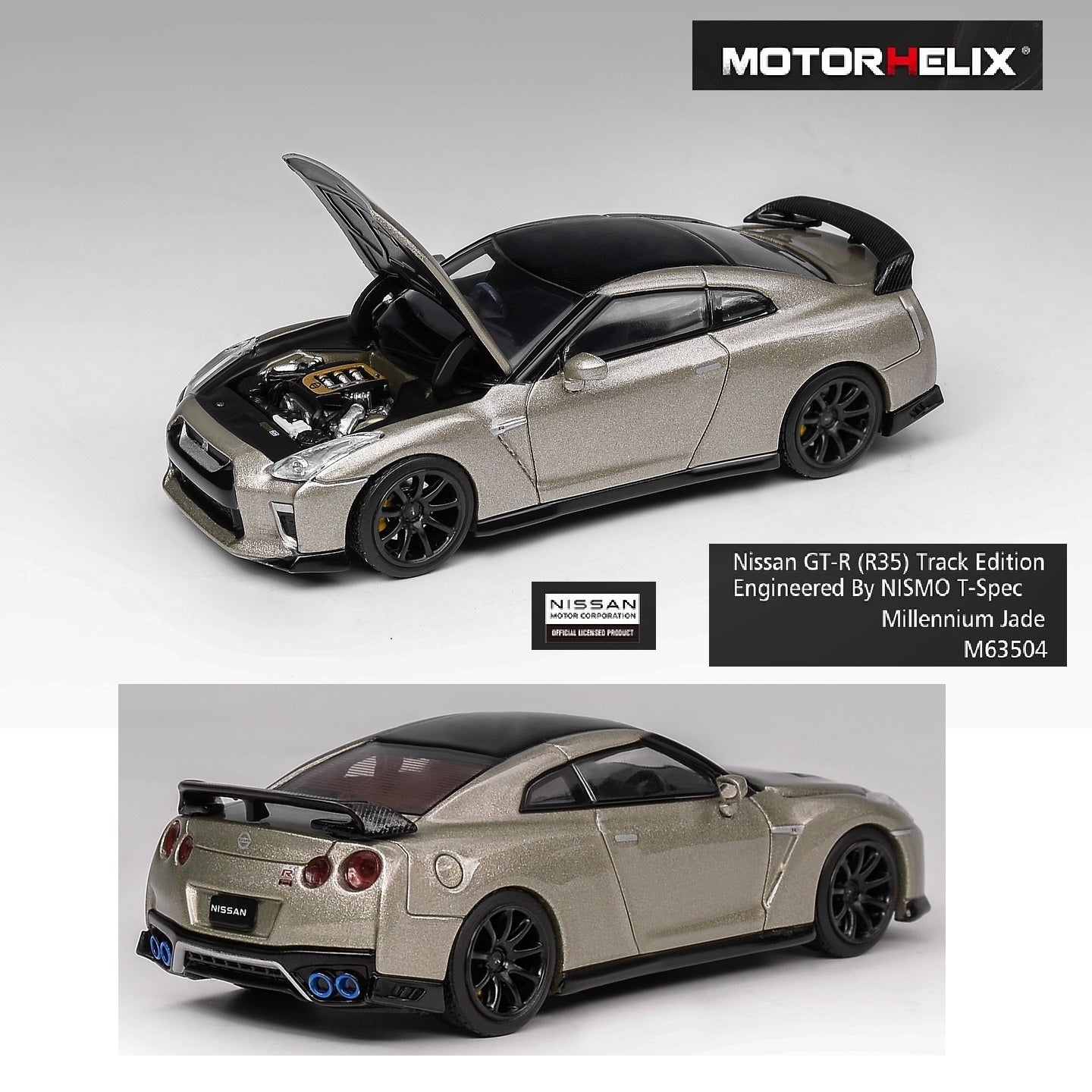 MOTORHELIX 1/64 Nissan GT-R (R35) Track Edition Engineered by