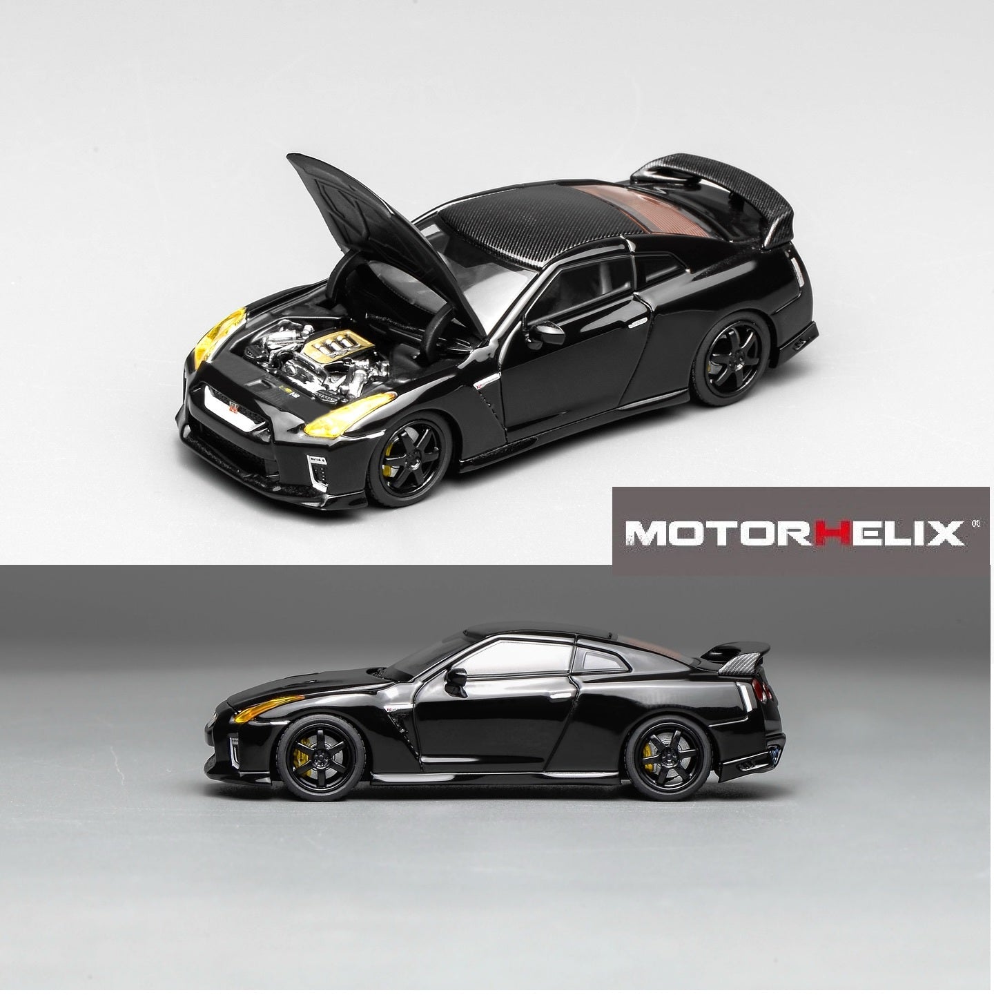 Motorhelix 1/64 NISSAN GT-R (R35) with Customized Headlights