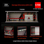 G-FANS 1/64 Diorama with LED Light ADVAN Garage Parking 710008