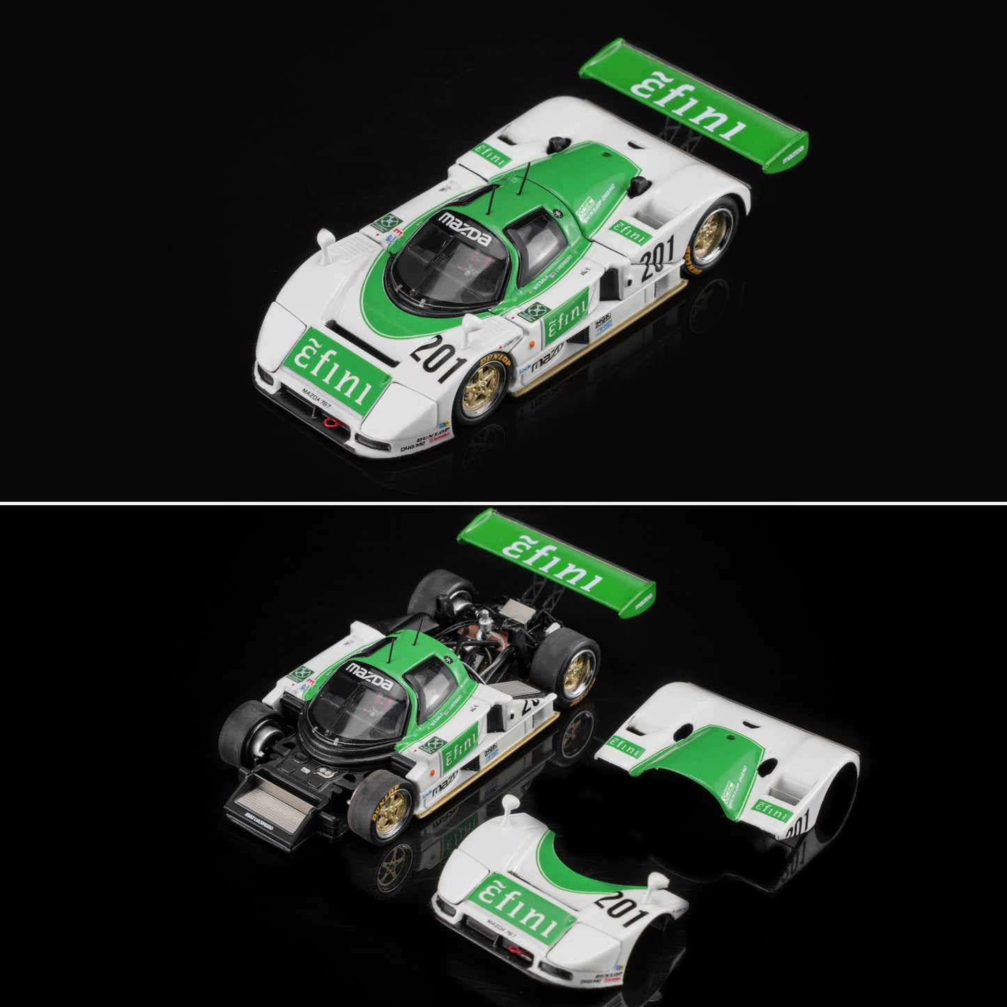 PREORDER Motorhelix 1/64 Mazda 787B #201 Green/White M60112 (Approx. Release Date: Q4 2026 and subject to the manufacturer's final decision)