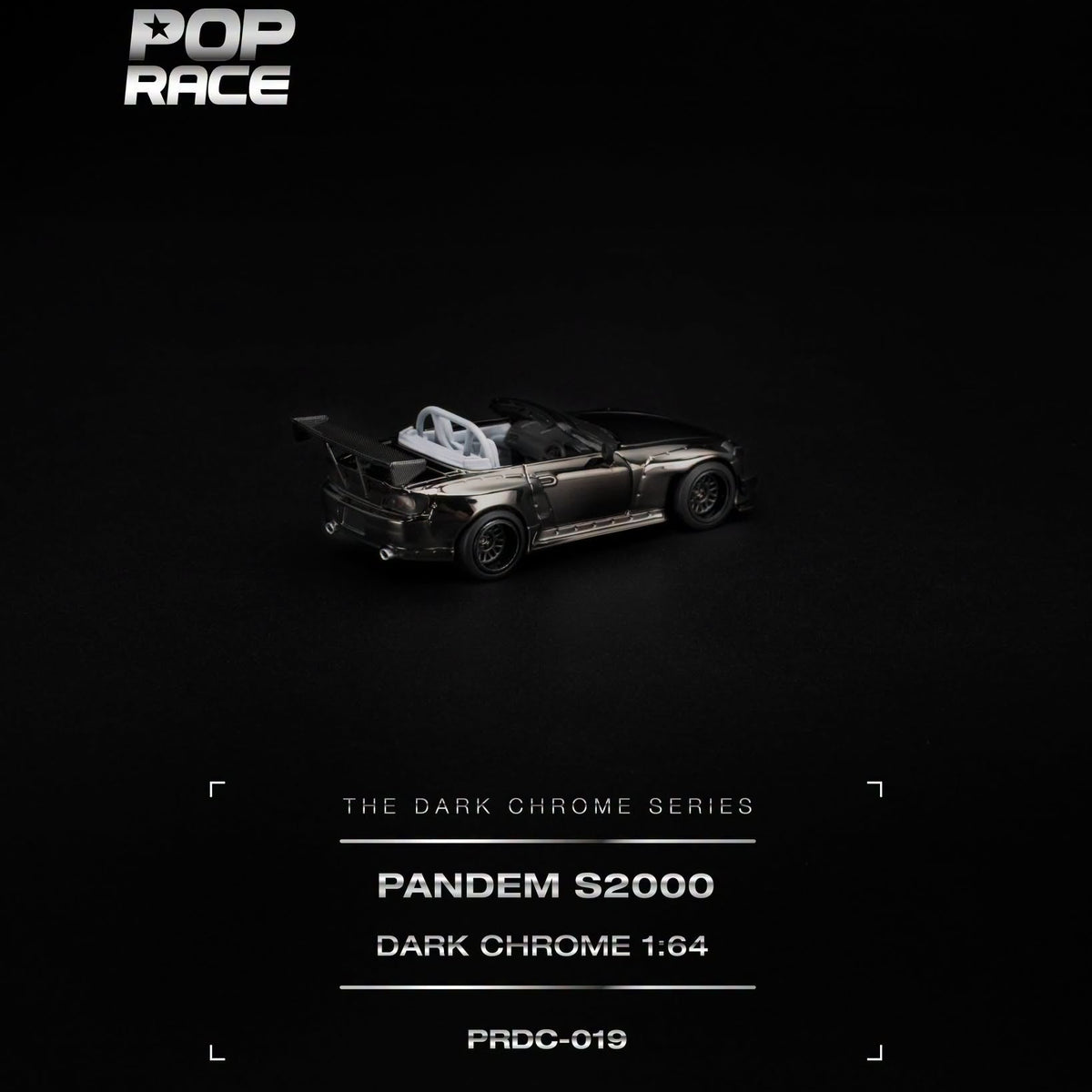 PREORDER POPRACE 1/64 PANDEM S2000 DARK CHROME PRDC019 (Approx. Release Date: Q2 2027 and subject to the manufacturer's final decision)