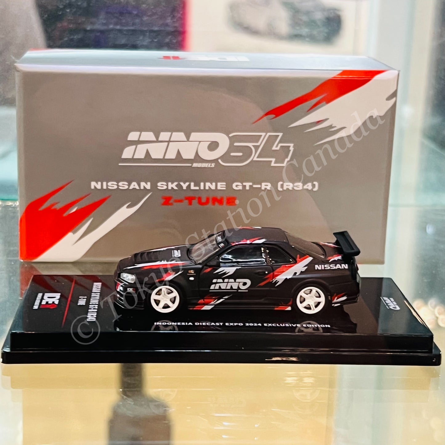 INNO64 1/64 NISSAN SKYLINE GT-R (R34) Z-Tune Indonesia Diecast Expo 2024 Exclusive Edition