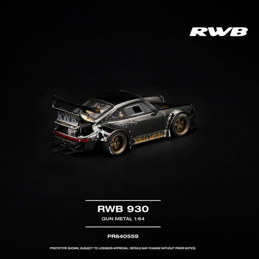 PREORDER POPRACE 1/64 RWB 930 GUN METAL PR640559 (Approx. Release Date: Q2 2027 and subject to the manufacturer's final decision)