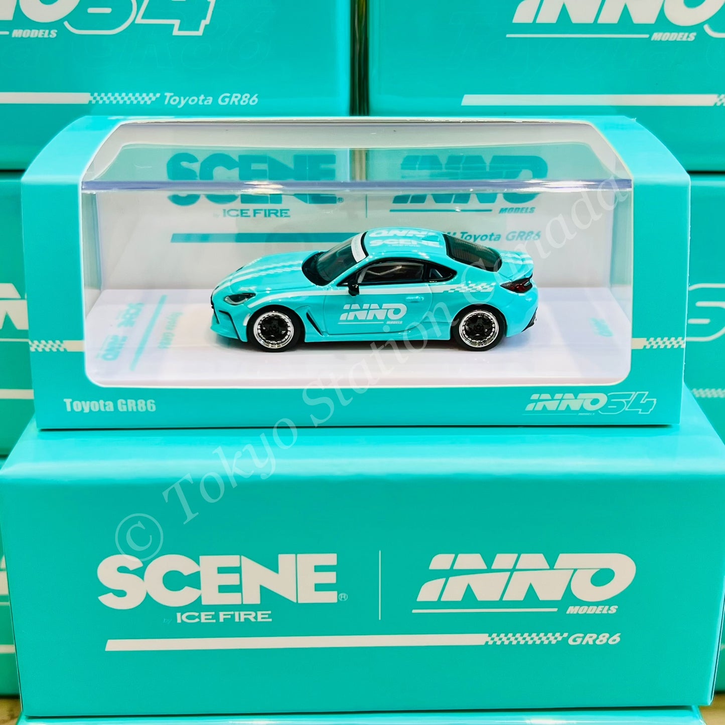 INNO64 1/64 Toyota GR86 "INNO x SCENE" MACAU GRAND PRIX 2024 Light Green IN64-GR86-MGP24G