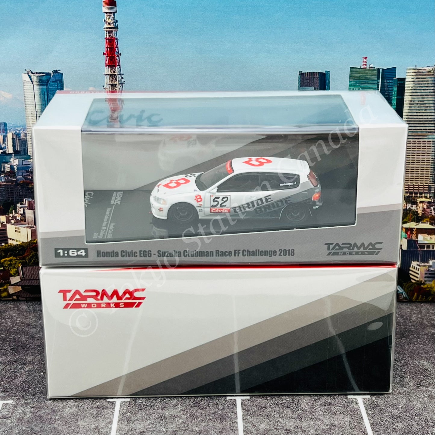 Tarmac Works 1/64 Honda Civic EG6 - Suzuka Clubman Race FF Challenge 2018 T64-001-BR