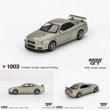 PREORDER MINI GT 1/64 Nissan Skyline GT-R (R34)  V-Spec II Nür Millenium Jade MGT01003-BL (Approx. Release Date : Q3 2025 subject to manufacturer's final decision)