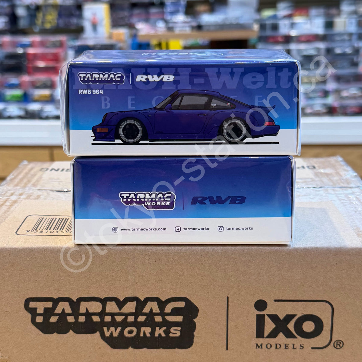 TARMAC WORKS 1/64 RWB 964 Blue SPECIAL EDITION FOR 7-ELEVEN TAIWAN