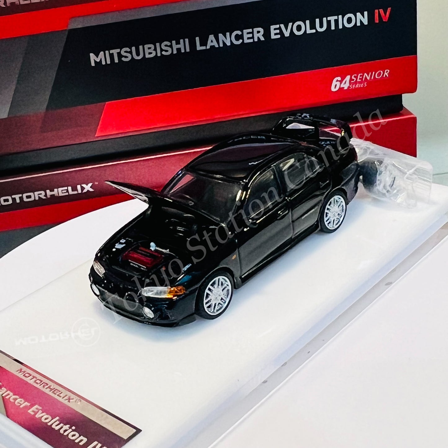 MOTORHELIX 64SENIOR SERIES 1/64 Mitsubishi Lancer Evolution IV Black M64004