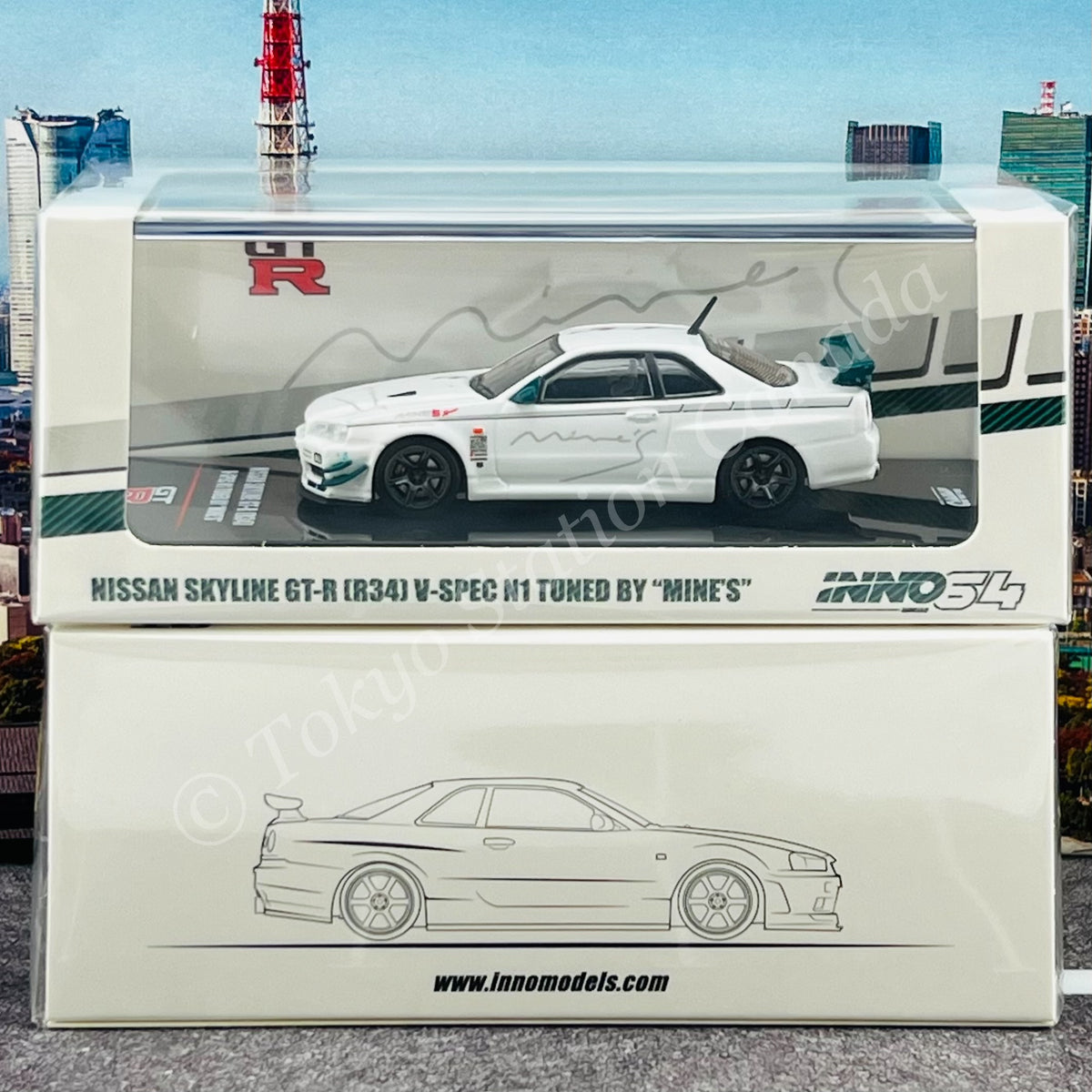 INNO64 1/64 NISSAN SKYLINE GT-R (R34) V-SPEC Tuned by 