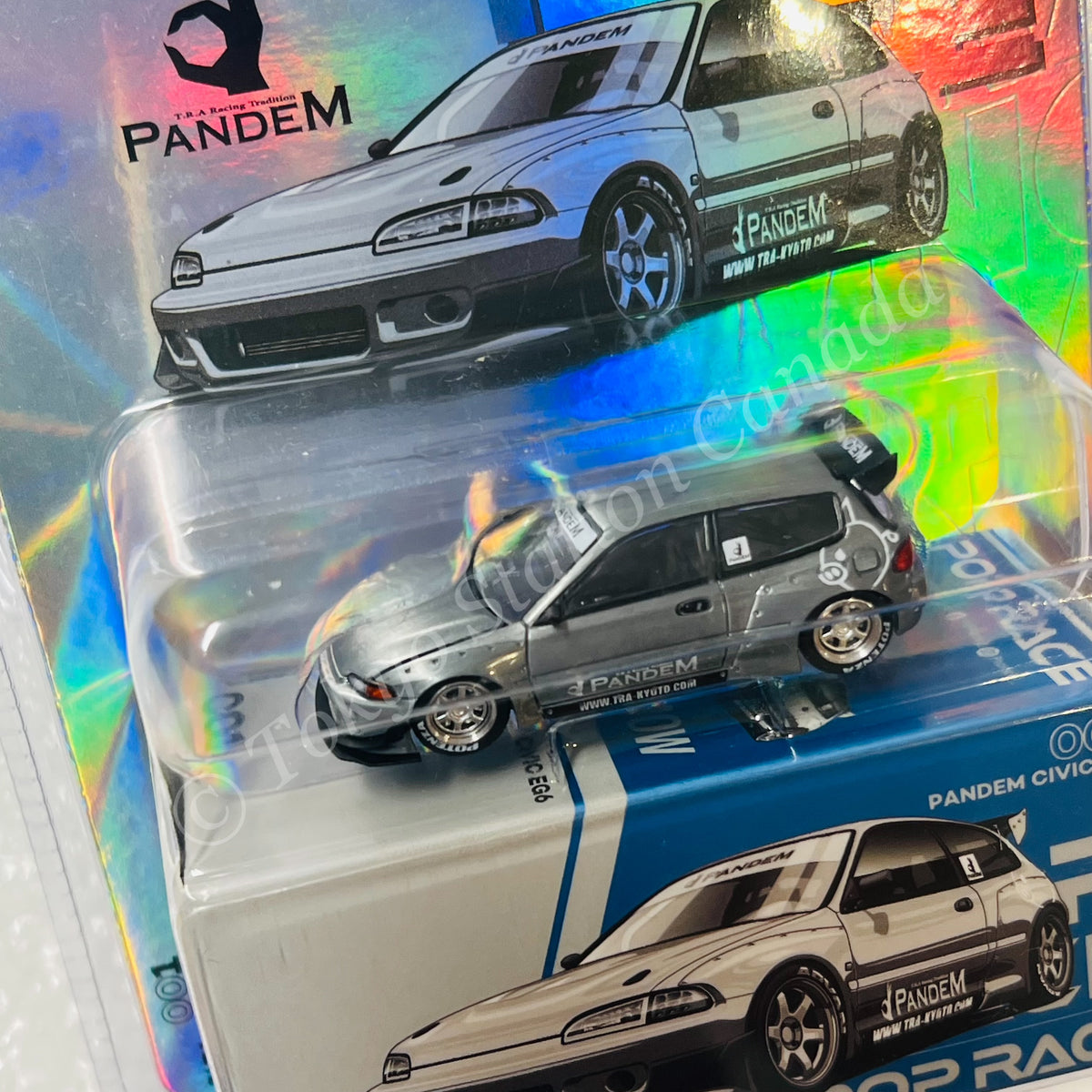 CHASE CAR* POPRACE 1/64 PANDEM CIVIC EG6 v1.5 METALLIC BLUE