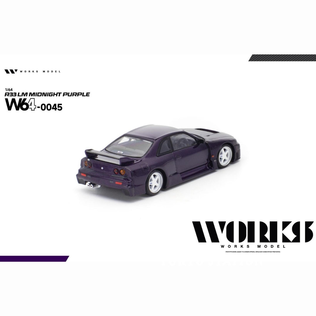 PREORDER WORKS 1/64 R33 LM MIDNIGHT PURPLE W640045 (Approx. Release Date: Q2 2027 and subject to the manufacturer's final decision)