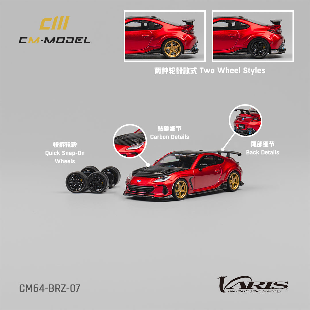CM MODEL 1/64 SUBARU BRZ Varis Widebody Metallic Red CM64-BRZ-07