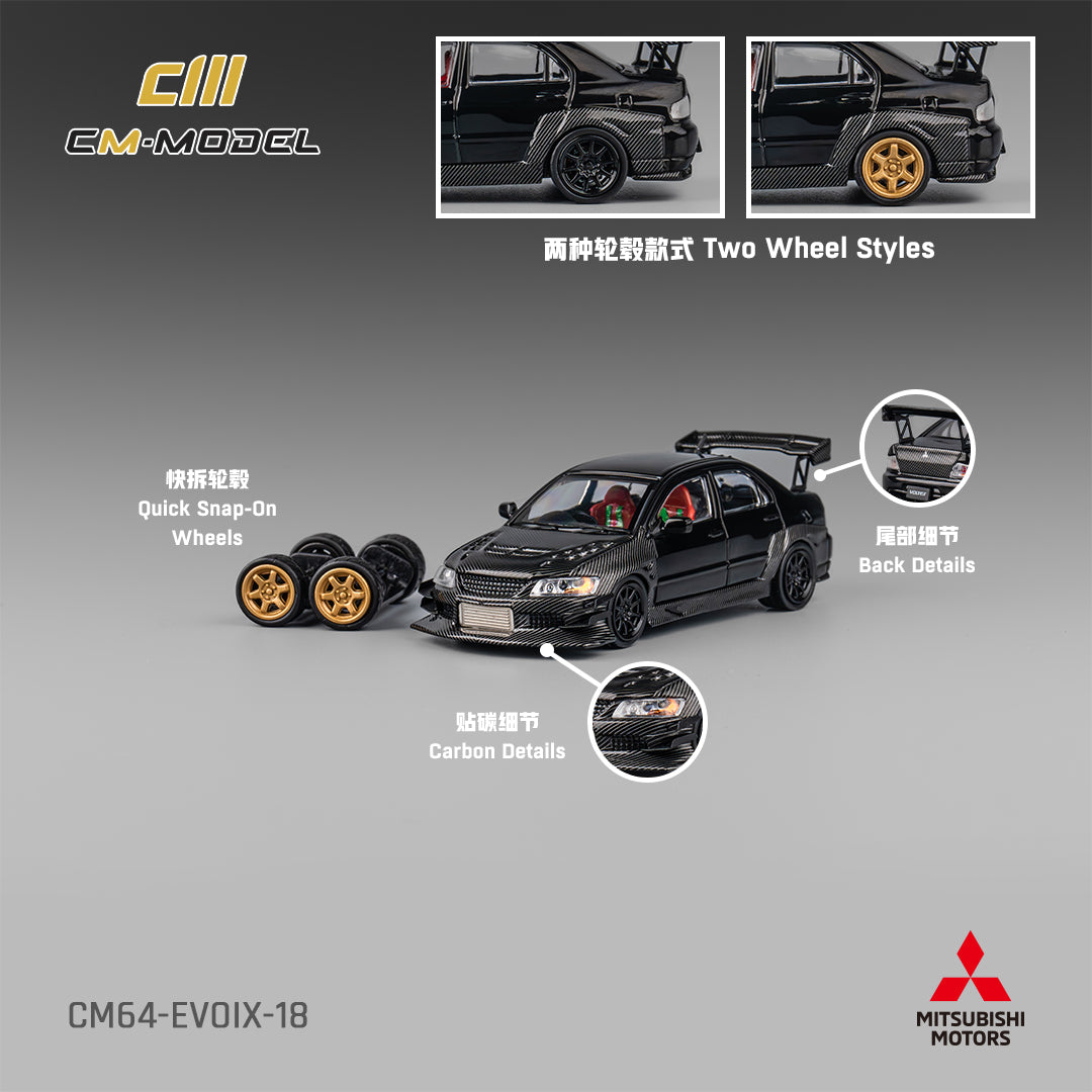 CM MODEL 1/64 Mitsubishi Lancer Evoix Carbon CM64-EVOIX-18