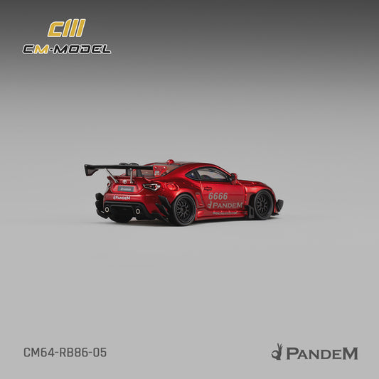 PREORDER CM MODEL 1/64 Toyota GT86 Pandem Widebody V3.5 Metallic red CM64-RB86-05 (Approx. Release Date : Q4 2026 subject to manufacturer's final decision)