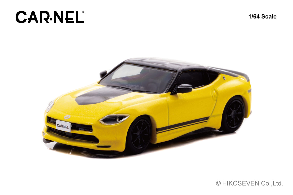 CAR-NEL 1/64 Nissan Fairlady Z Version ST Customized Edition 2023 Ikazuchi Yellow CN640040
